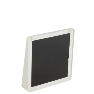 Specchio da parete quadrato in metallo bianco 38x9x41cm