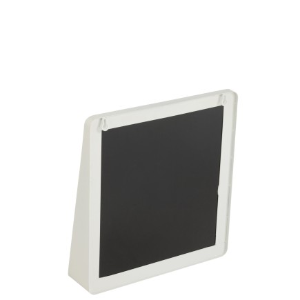 Specchio da parete quadrato in metallo bianco 38x9x41cm