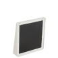 Espelho de parede quadrado em metal branco 38x9x41cm Espelho de parede quadrado em metal branco 38x9x41cm
