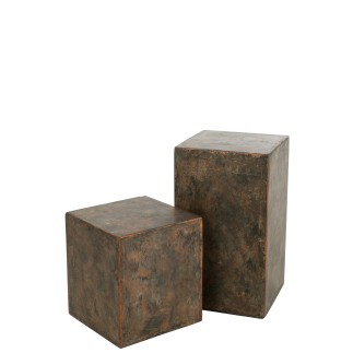 Présentoir rectangle en bois multicolore 40x40x70 cm