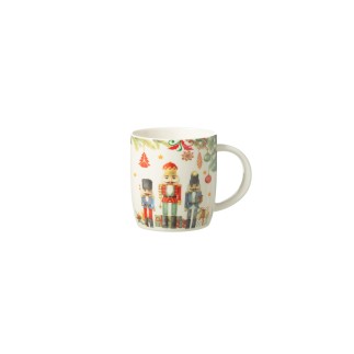 Tasse casse-noisette en céramique blanc 12x8.5x9 cm