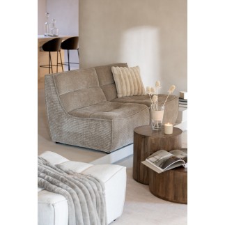 Coussin carré en polyester beige 45x45x18 cm