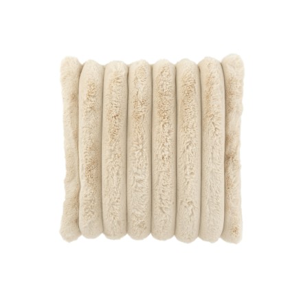 Cuscino quadrato in poliestere beige 45x45x18 cm