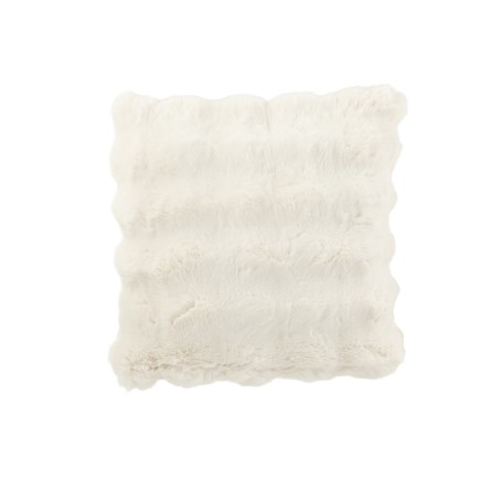 Cuscino quadrato in poliestere bianco 45x45x18 cm