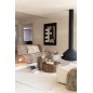 Coussin carré en polyester blanc 45x45x18 cm Coussin carré en polyester blanc 45x45x18 cm