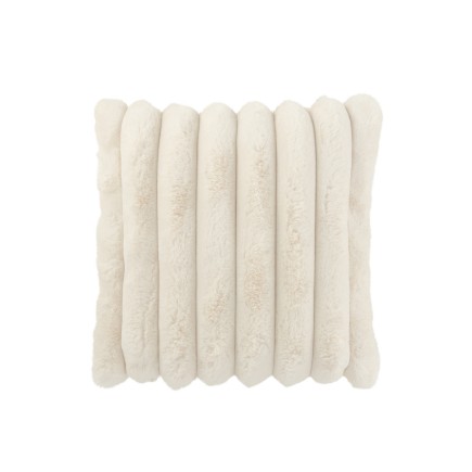 Coussin carré en polyester blanc 45x45x18 cm