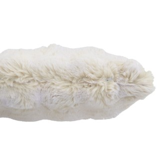 Coussin carré en polyester ivoire 45x45x18 cm