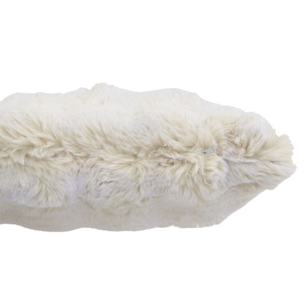 Coussin carré en polyester ivoire 45x45x18 cm