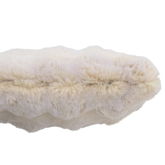 Coussin carré en polyester beige 45x45x18 cm