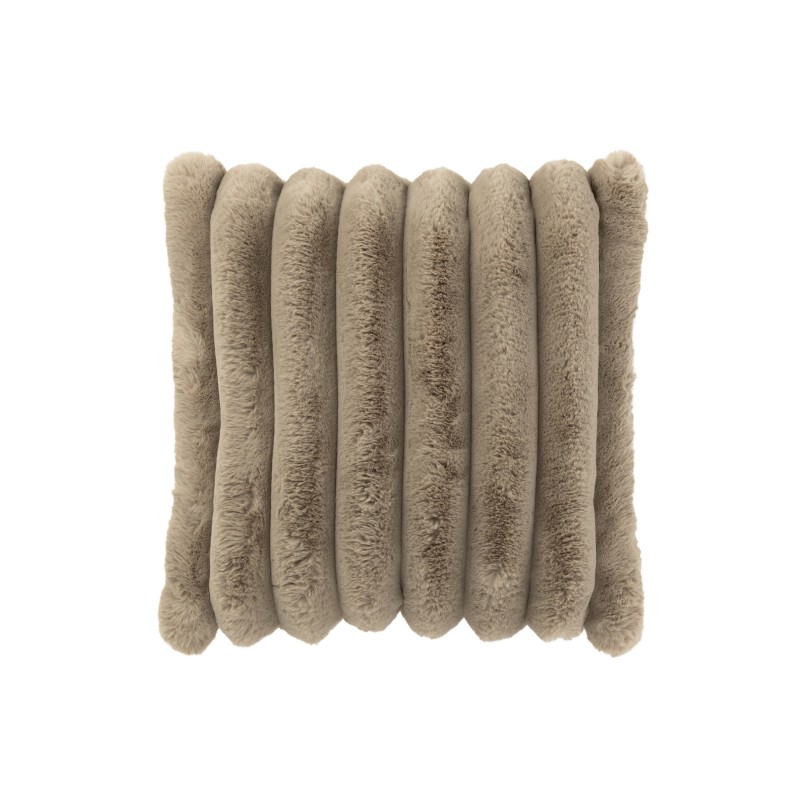 Coussin carré en polyester marron 45x45x18 cm Coussin carré en polyester marron 45x45x18 cm