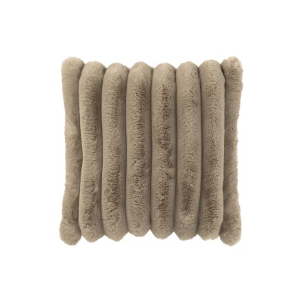 Cuscino quadrato in poliestere marrone 45x45x18 cm