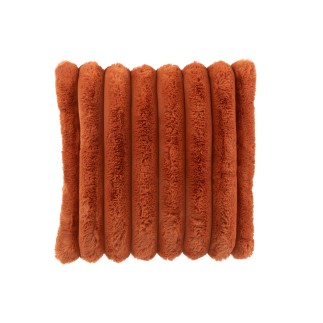 Cuscino quadrato arancione in poliestere 45x45x18 cm