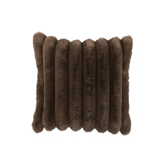 Cuscino quadrato cioccolato in poliestere 45x45x18 cm