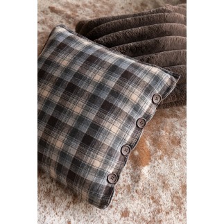 Cuscino quadrato cioccolato in poliestere 45x45x18 cm