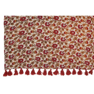 Plaid in cotone rosso 130x180x1 cm