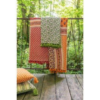 Plaid in cotone rosso 130x180x1 cm