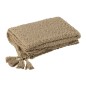Plaid en coton beige 180x130 cm Plaid en coton beige 180x130 cm