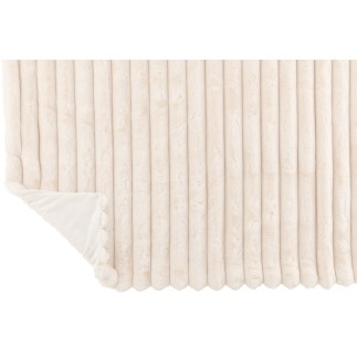 Plaid large en polyester blanc 180x130cm