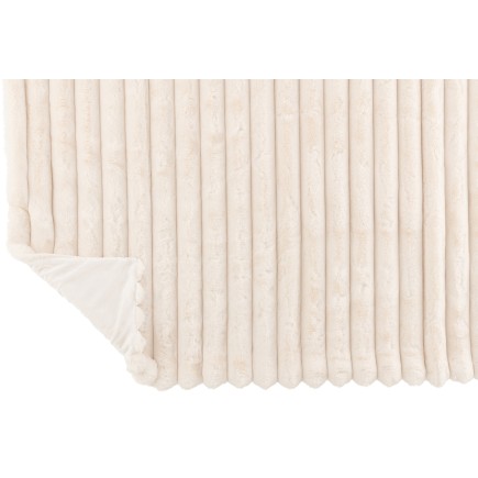 Plaid large en polyester blanc 180x130cm