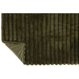 Plaid large en polyester vert foncé 180x130cm