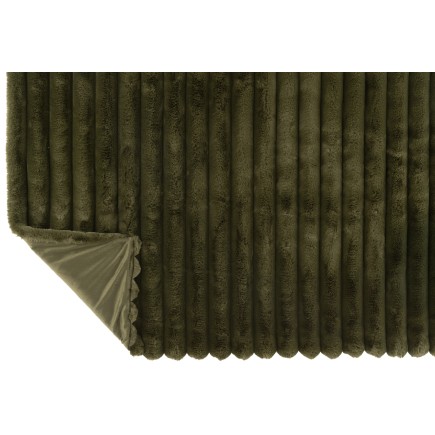 Plaid large en polyester vert foncé 180x130cm