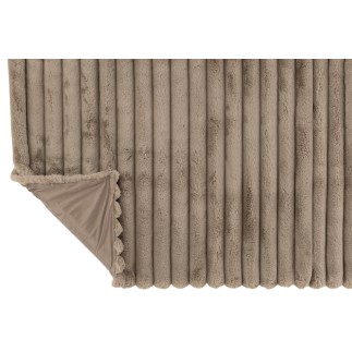 Plaid grande in poliestere color taupe 180x130cm