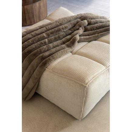 Plaid large en polyester marron 180x130cm