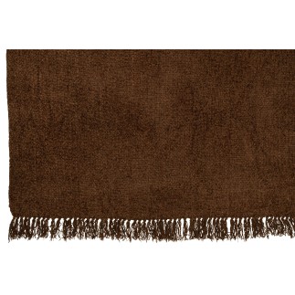 Plaid in viscosa marrone 180x130 cm
