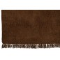Plaid tissé en viscose marron 180x130 cm Plaid tissé en viscose marron 180x130 cm