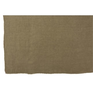 Plaid verde oliva in cotone e lino 200x150 cm