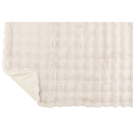 Plaid en polyester blanc 180x130cm