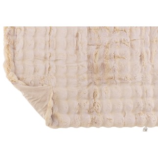 Plaid en polyester crème 180x130cm