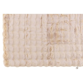 Plaid in poliestere crema 180x130 cm