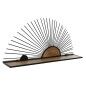 Estantería Home ESPRIT Negro Natural Metal Madera MDF 58 x 10,5 x 28 cm De pared