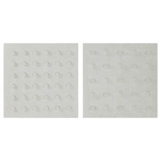 Decoración de Pared Home ESPRIT Blanco Madera MDF Moderno 80 x 6,5 x 80 cm