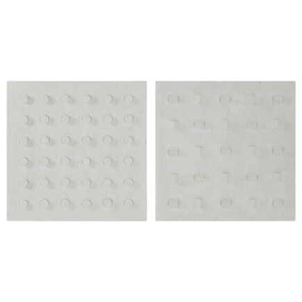 Decoración de Pared Home ESPRIT Blanco Madera MDF Moderno 80 x 6,5 x 80 cm