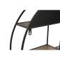 Scaffale Home ESPRIT Nero Naturale Metallo Legno MDF 60 x 12 x 60 cm Da muro