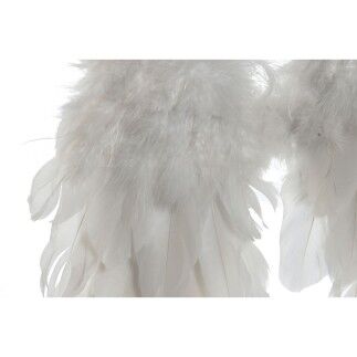 Décoration Suspendue Home ESPRIT Blanc Doré Plume 28 x 4 x 33 cm (2 Unités)