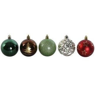 Bolas de Navidad Home ESPRIT Multicolor PVC 18 x 12 x 30 cm (30 piezas)