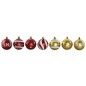 Bolas de Navidad Home ESPRIT Rojo Dorado PVC 25 x 6 x 25 cm (16 Piezas)