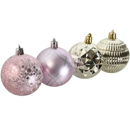 Bolas de Navidad Home ESPRIT Rosa PVC 25 x 6 x 25 cm