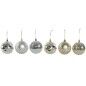 Bolas de Navidad Home ESPRIT Dorado Plateado PVC 16 x 16 x 24 cm (2 Unidades)