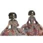 Figura Decorativa Home ESPRIT Multicolor Resina Espejo Dama 17 x 12 x 21,5 cm (2 Unidades)
