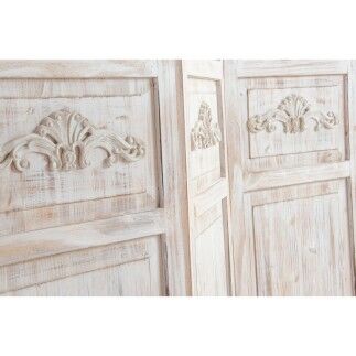 Paravento Home ESPRIT Bianco Abete Specchio 120 x 3 x 180 cm