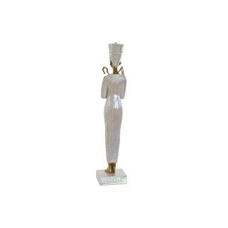 Figura Decorativa Home ESPRIT Blanco Dorado Resina Oriental Egipcio 10 x 9 x 52 cm (2 Unidades)