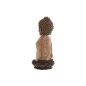 Figura Decorativa Home ESPRIT Marrón Naranja Coral Lima Resina Buda Oriental 9 x 9 x 21 cm (3 Unidades)