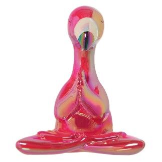 Figura Decorativa Alexandra House Living Rosa Cerámica Flamenco rosa 20 x 23 x 14 cm