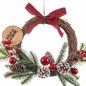 Couronne de Noël Rouge Multicouleur Rotin Plastique Ananas 33 cm