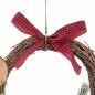 Corona de Navidad Rojo Multicolor Ratán Plástico Piñas 33 cm