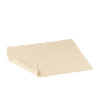 Mantel individual rectangular en algodón crema 50x36 cm